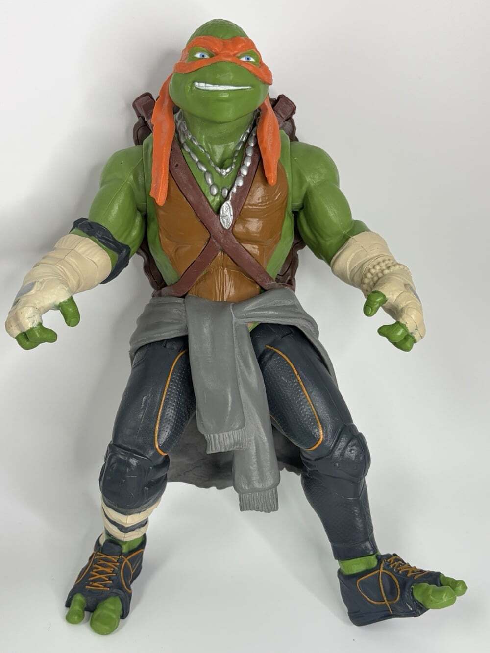 TMNT 2014 Teenage Mutant Ninja Turtles Michelangelo Action Playmates Toy 10x6”